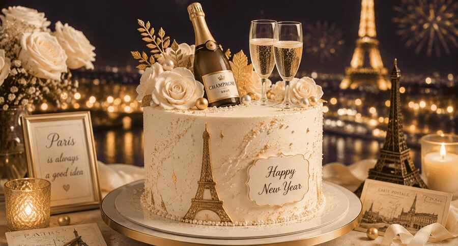 2. Midnight in Paris – Elegant Champagne Cake