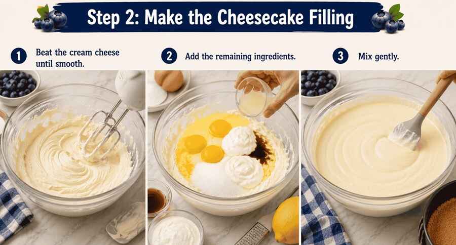 Step 2: Make the Cheesecake Filling
