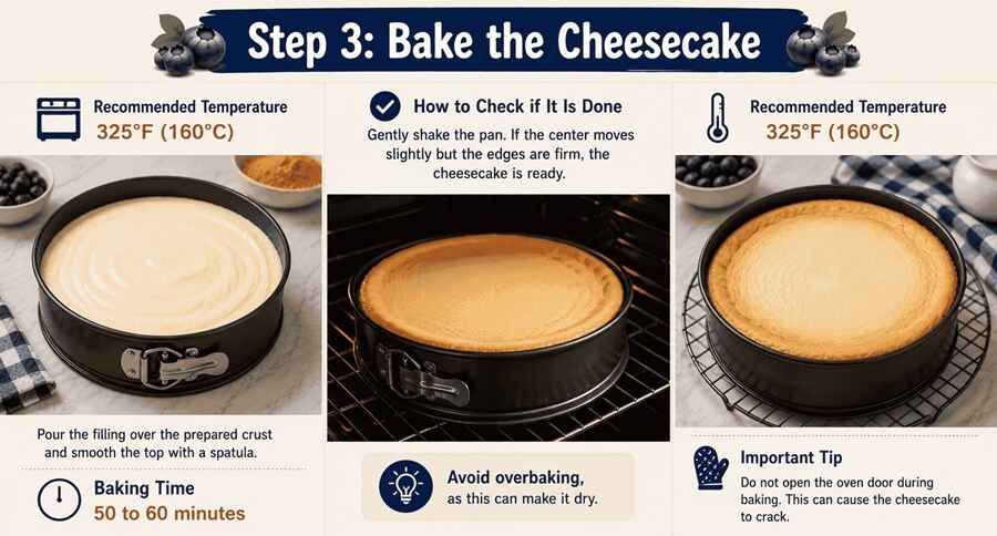 Step 3: Bake the Cheesecake