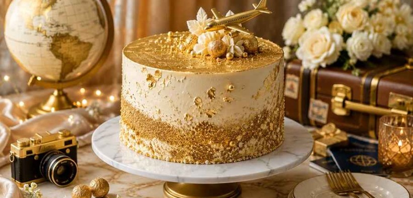 Gold Glitter Cake j