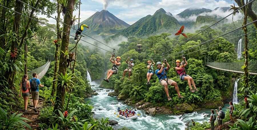 3. Costa Rica (Rainforest & Eco-Adventure)